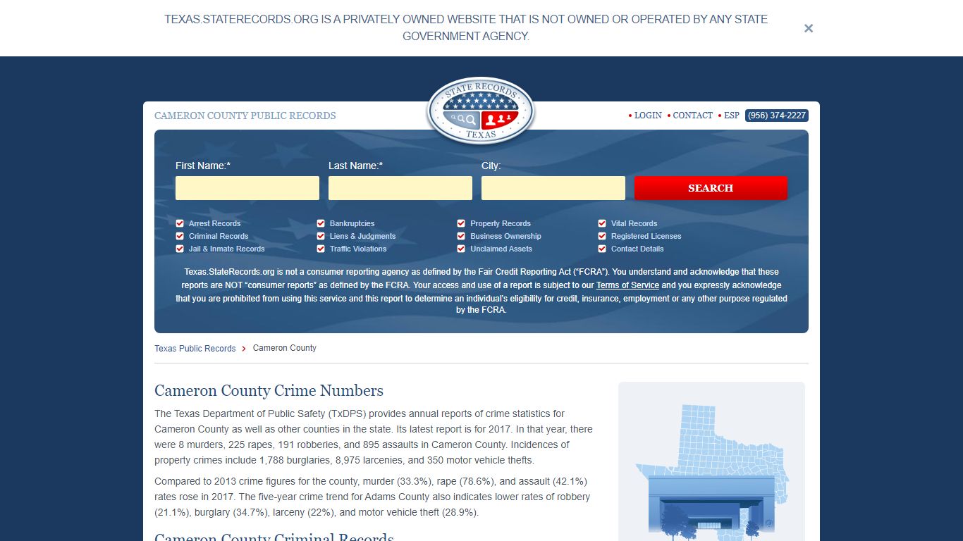 CAMERON COUNTY PUBLIC RECORDS - StateRecords.org